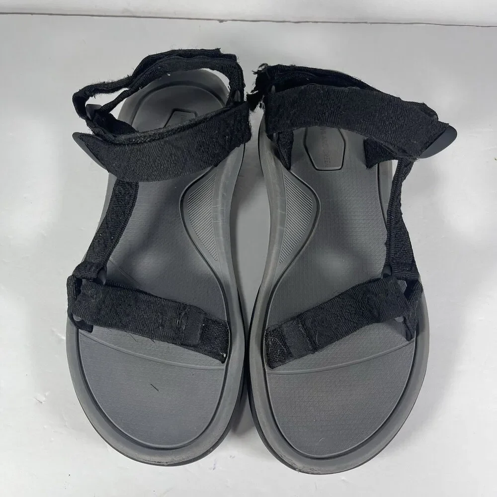 Highland Creek Men's Sport Sandals Black Gray Strappy Outdoor Hiking Shoes11/12